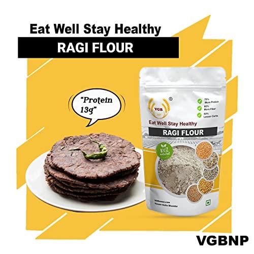 VGBNP VGBNP 100% Natural & Original Finger Millet Flour Kezhvaragu (Ragi Flour) Pure Nachani ka Aata (sprouted ragi flour|ragi huri hittu| Mandia) Healty Flour Fibre Rich/immunity builder-2kg.