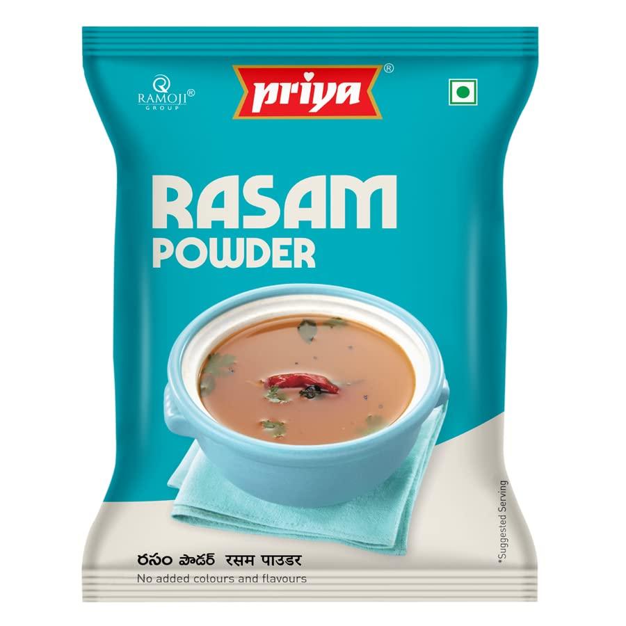 Priya Priya Rasam Powder - Premium, 100g (Pack of 4) - Authentic, Aromatic, Flavourful Spice Mix - Easy to Cook