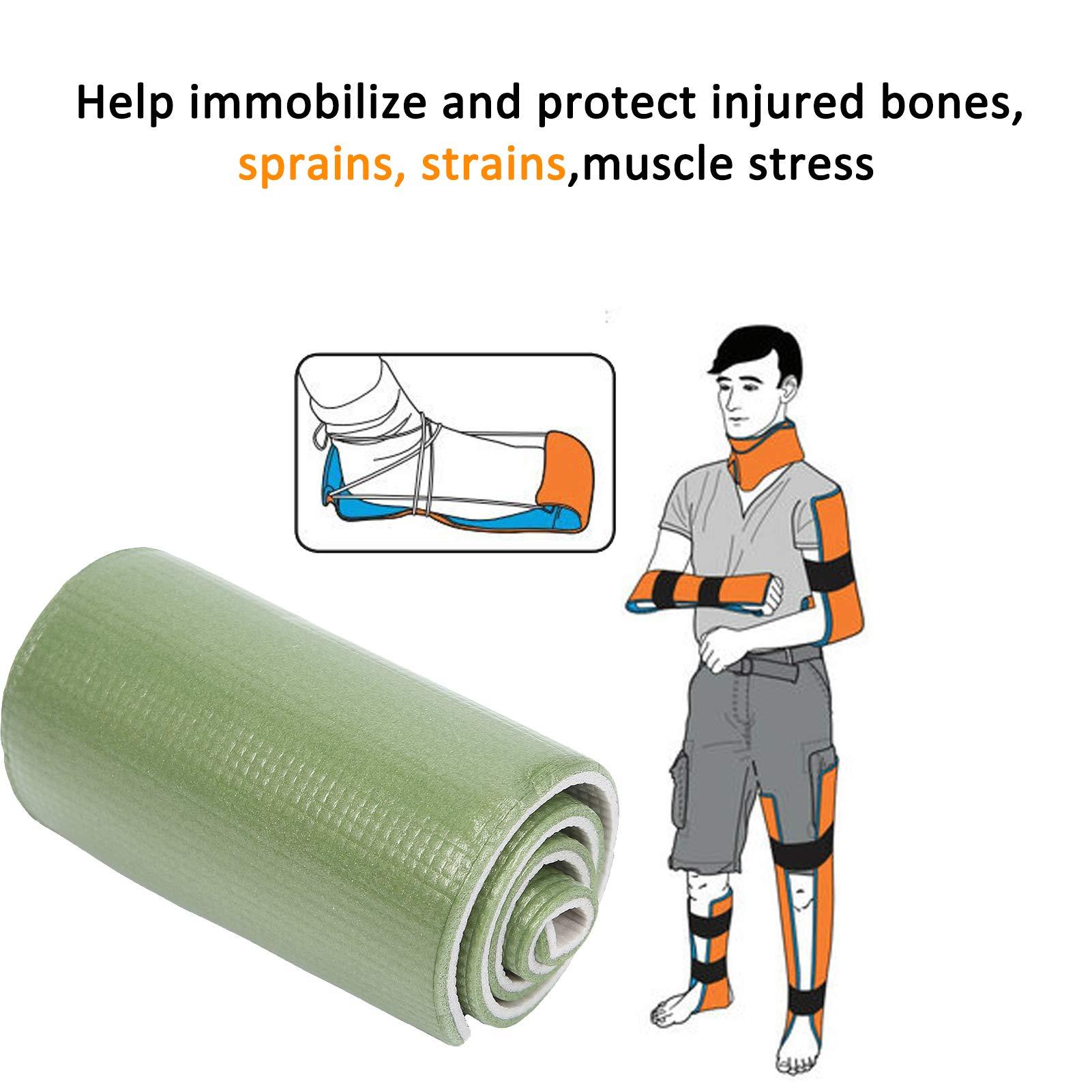 Shanrya Rolled Splint Flexible Support, Universal Flexible Roll Splint for Protection for Neck Wrist Arms Legs Knee Foot Finger(15 * 92cm)