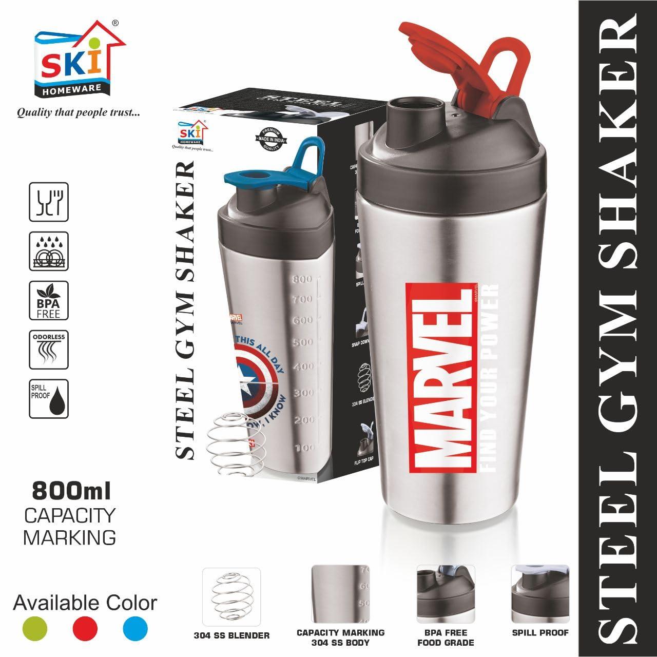 SKi Homeware SKI Steel Gym Shaker Marvel Red