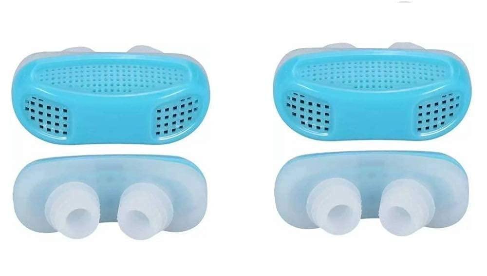 SADMAX SADMAX 2 in 1 Silicone Unisex Anti Snore Nose Clip Night Device with Case, Snore Stopper, Anti Snoring Device for Men, Women, Snore Clip for women, Nose Clips for Snoring(Multi color) 1 Pcs (2PCS)