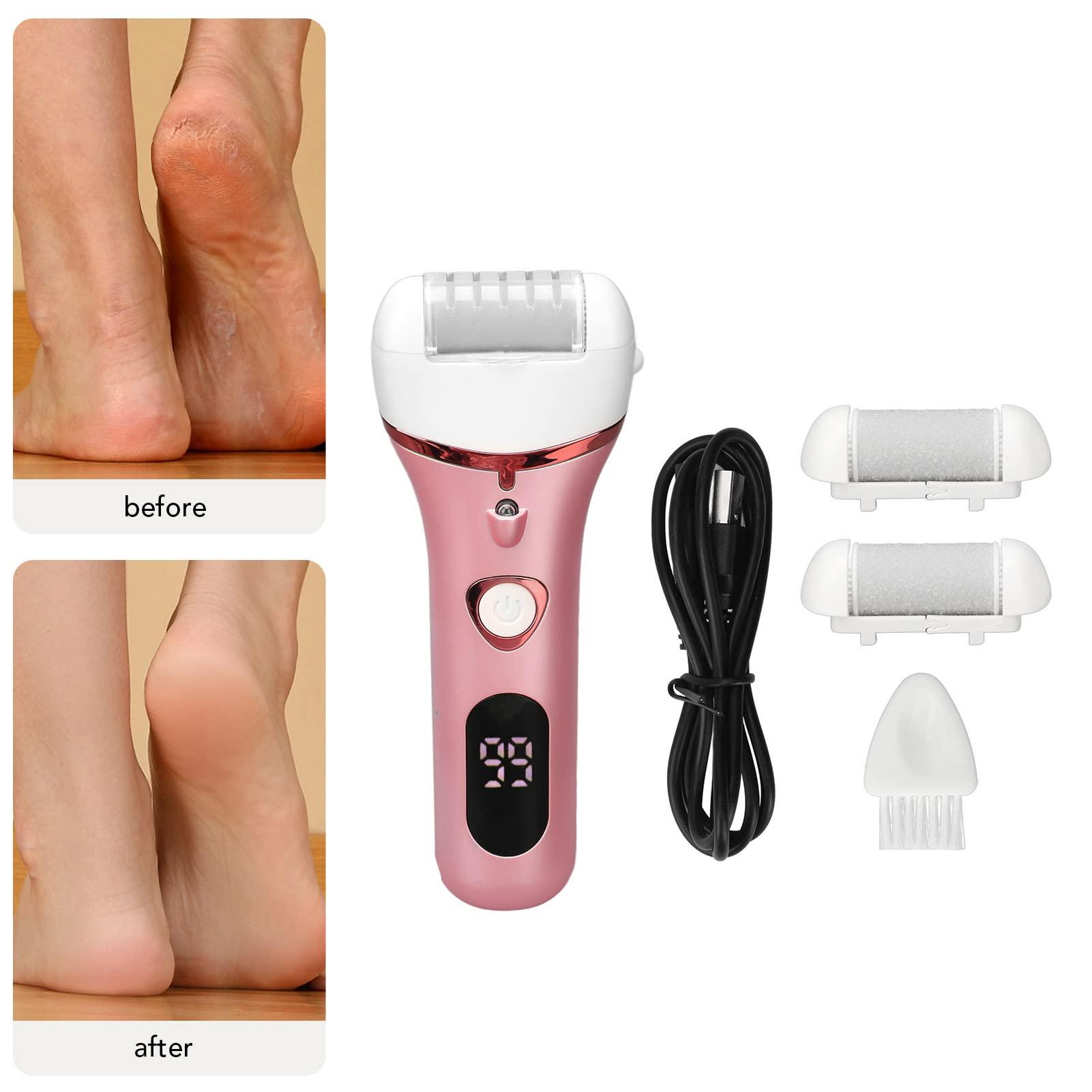 BUCS Electronic Foot File, Pedicure Foot Grinder Callus Removal Rechargeable for Beauty Salon (Pink)