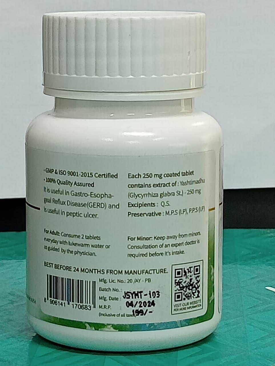 ORIGINE NATURESPIRED Origine Naturespired Yashtimadhu Wellness Pure Herbs Yashtimadhu | For Respiratory & Gastric Wellness | Natural & Safe Ayurvedic Antacid, 60 Tablets