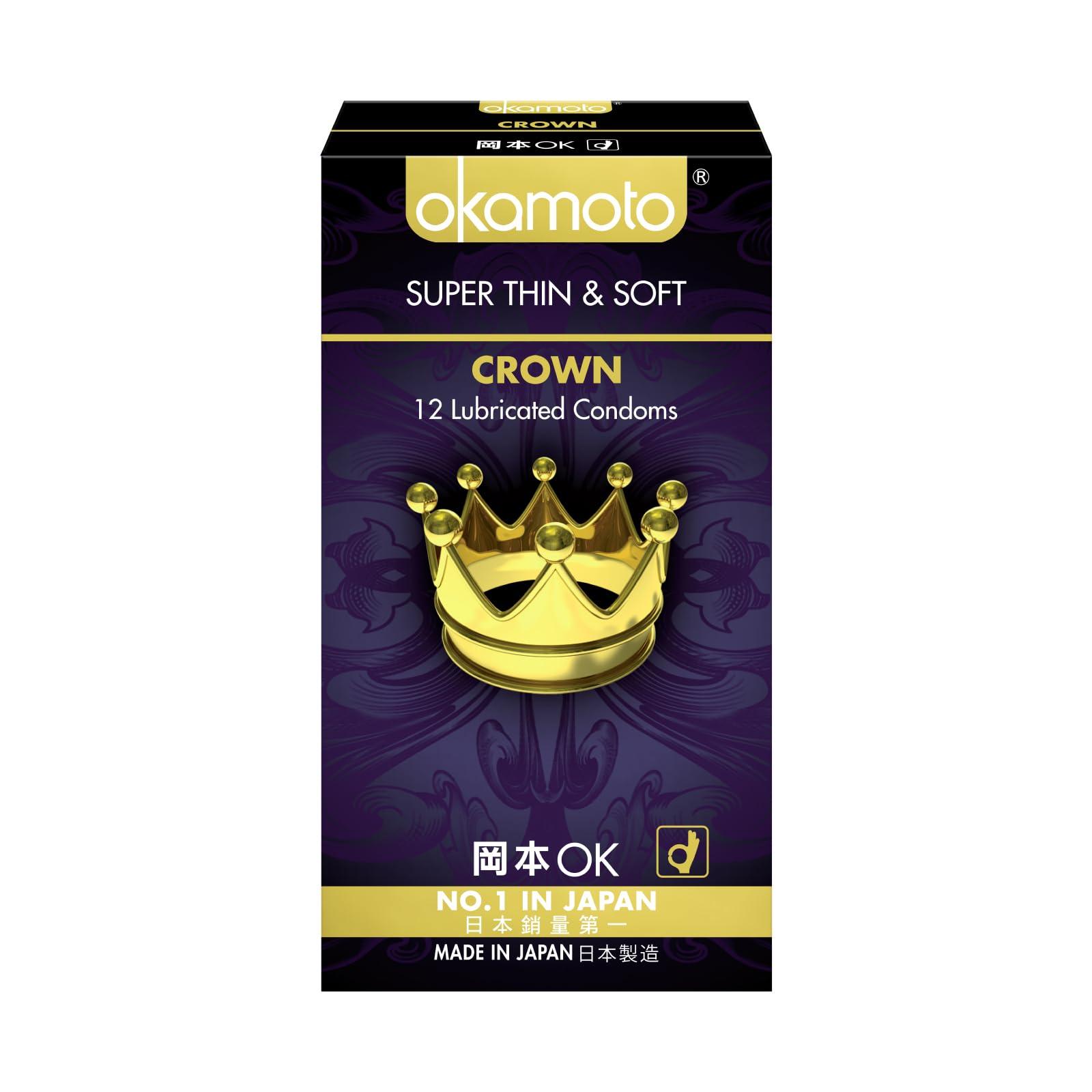 OKAMOTO Okamoto Crown Condom | Ultra Thin Condoms for Male | Super Thin & Super Soft Condom(Pack of 1)