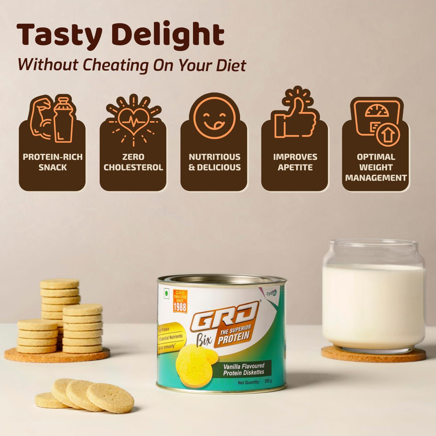 GRD Bix Superior Protein Diskettes, Healthy Tasty Biscuits Enriched