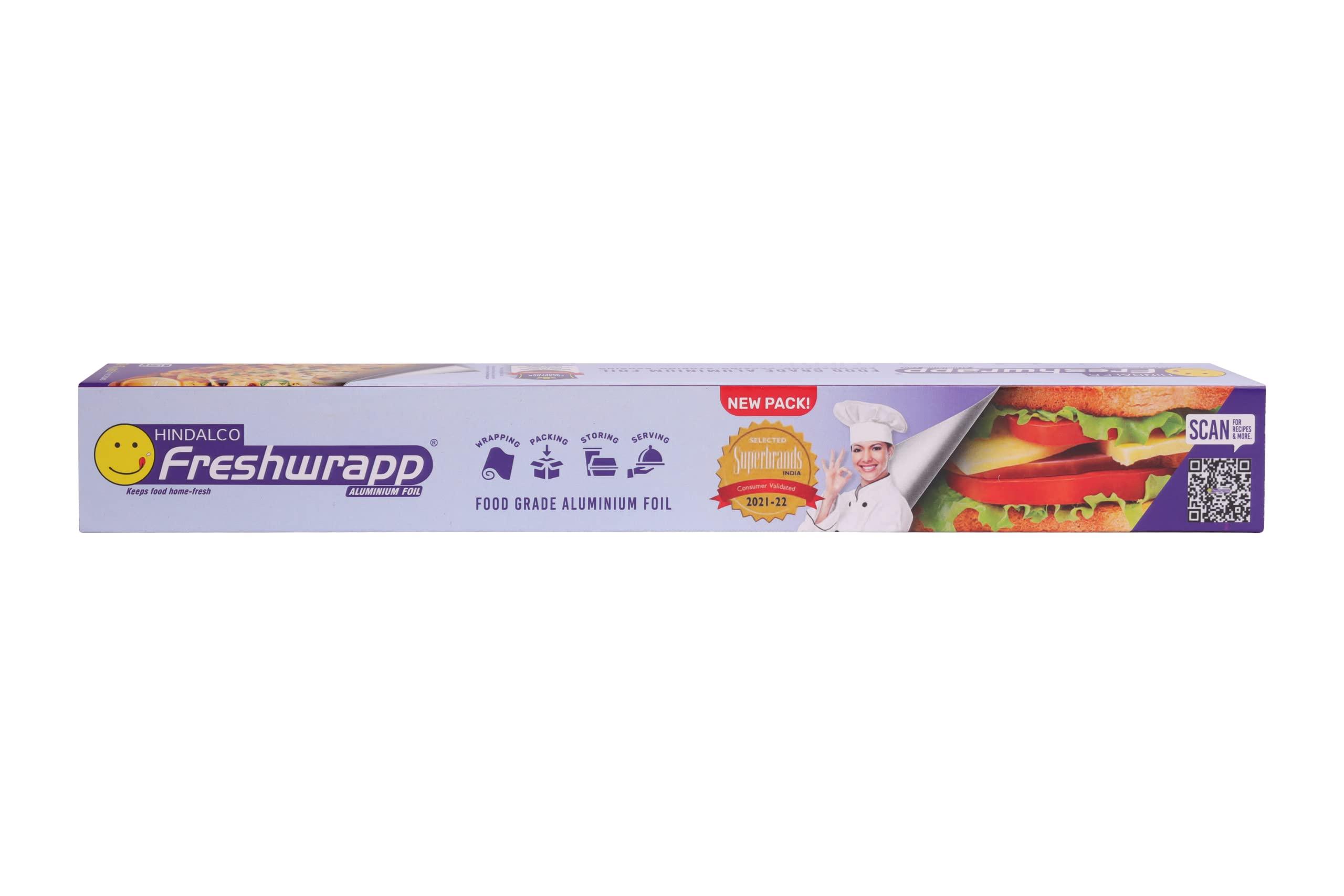 HINDALCO HINDALCO Eco-Friendly Freshwrapp Aluminium Foil/Aluminium Foil Paper/foil Paper for Kitchen/Disposable/Food Parcel/Fresh Food/33 Gm and 50% Extra Free Inside_Silver-Combo Pack of 3 (3317003)