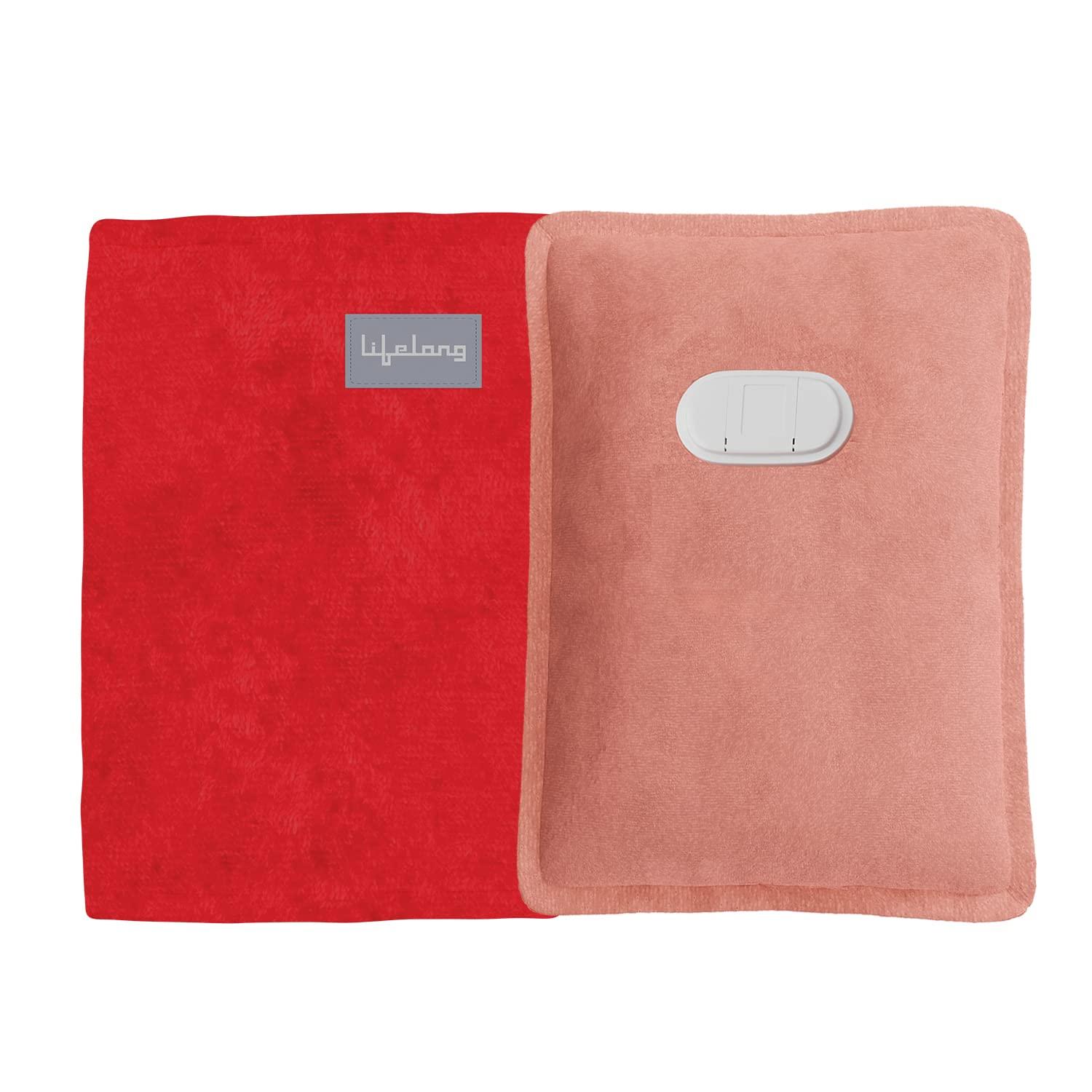 Lifelong Lifelong LLM612 Hot Water Bag for Full Body Pain Relief|Dual Insulation Silicon Technology|Heating Gel Pad Heat Pouch Hot Water Bottle Bag|Electric Gel Heating Bag (1 Year Warranty, Pink)