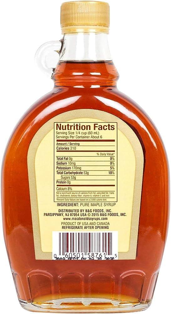 bottle MacDonald\'s 100% Pure Maple Syrup, 250 ml