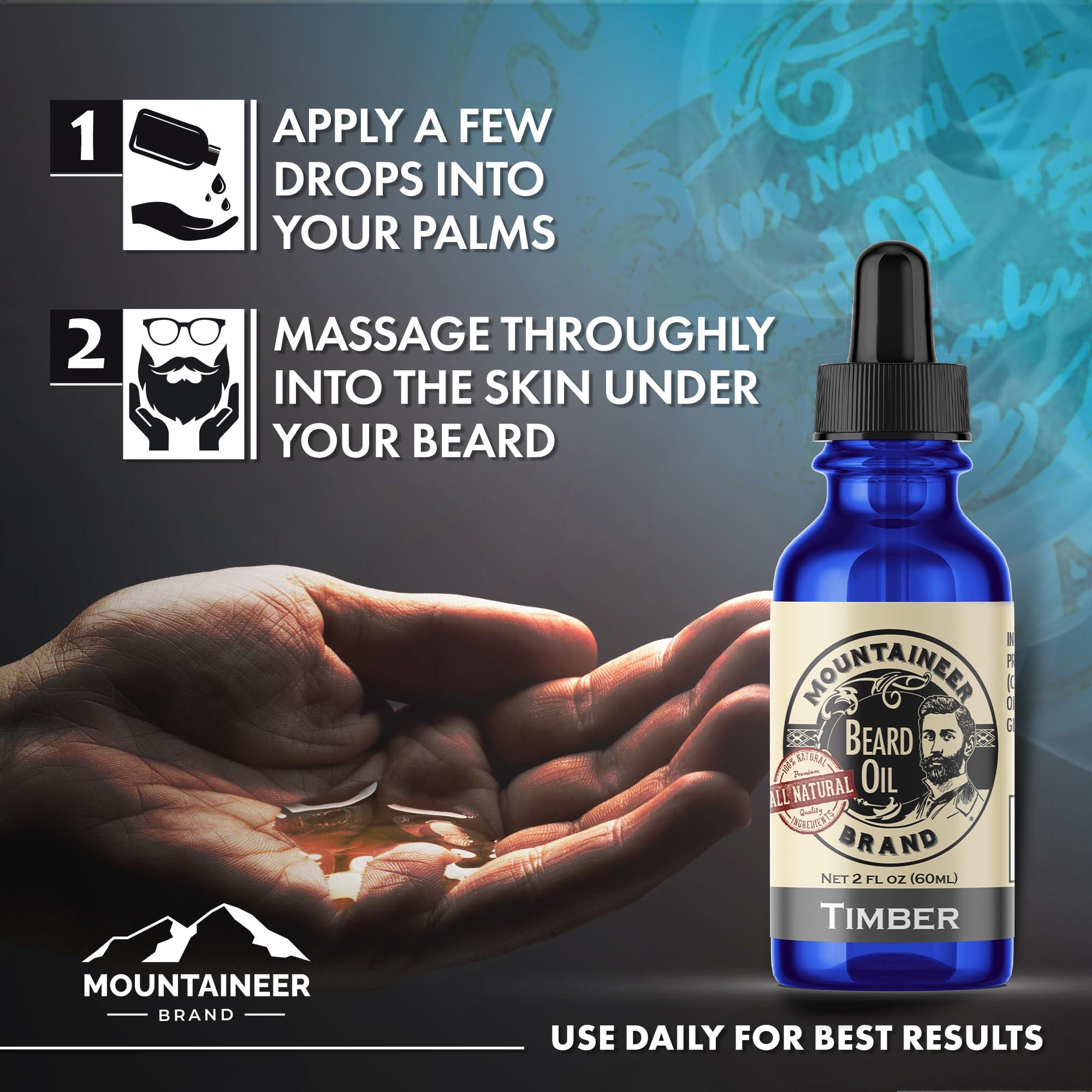 Mountaineer Brand Beard Oil by Mountaineer Brand, Barefoot/UNSCENTED: Beard Conditioning Oil, 2 Ounce bottle