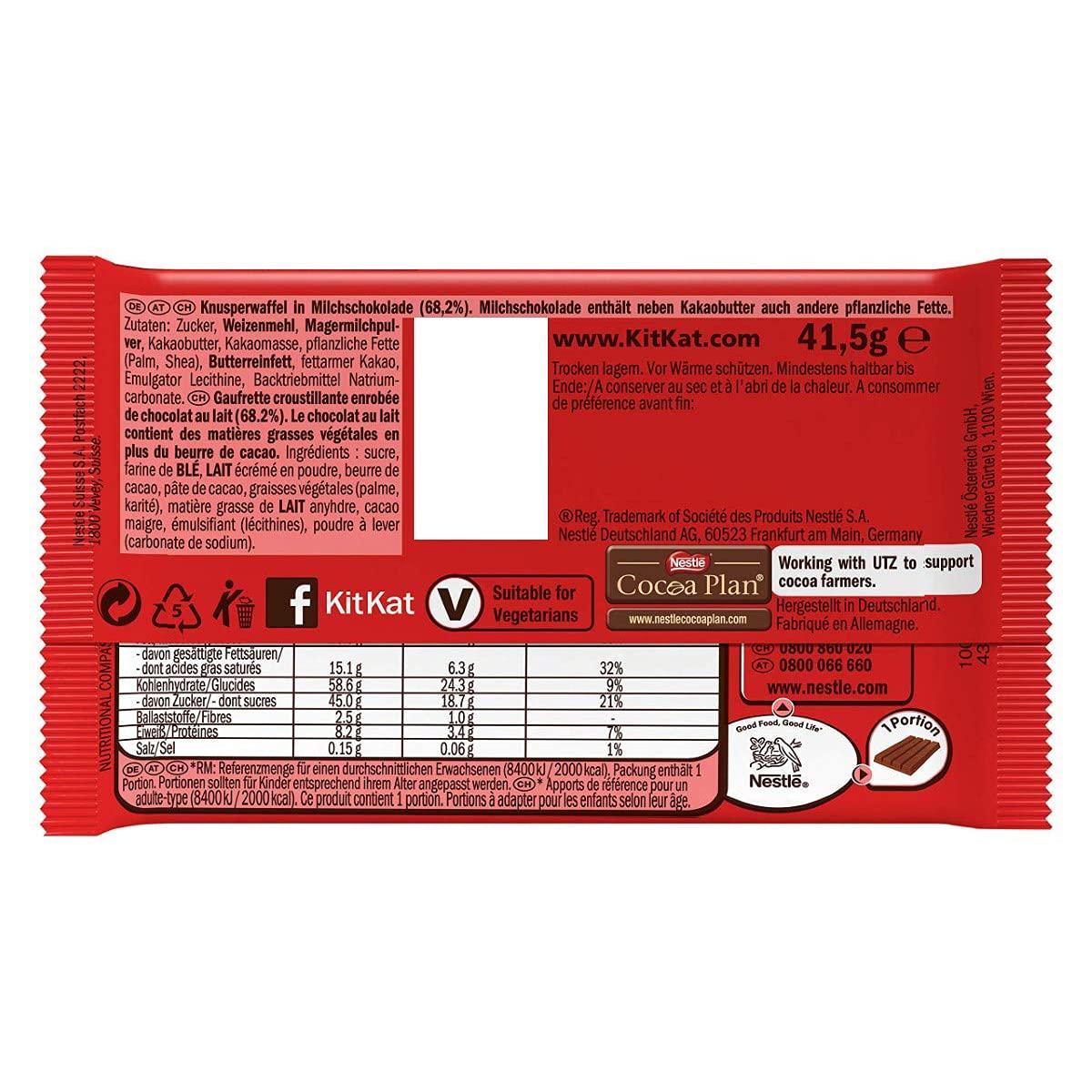 Nestle Nestle KitKat 4 Finger Chocolate, 2 X 41 g