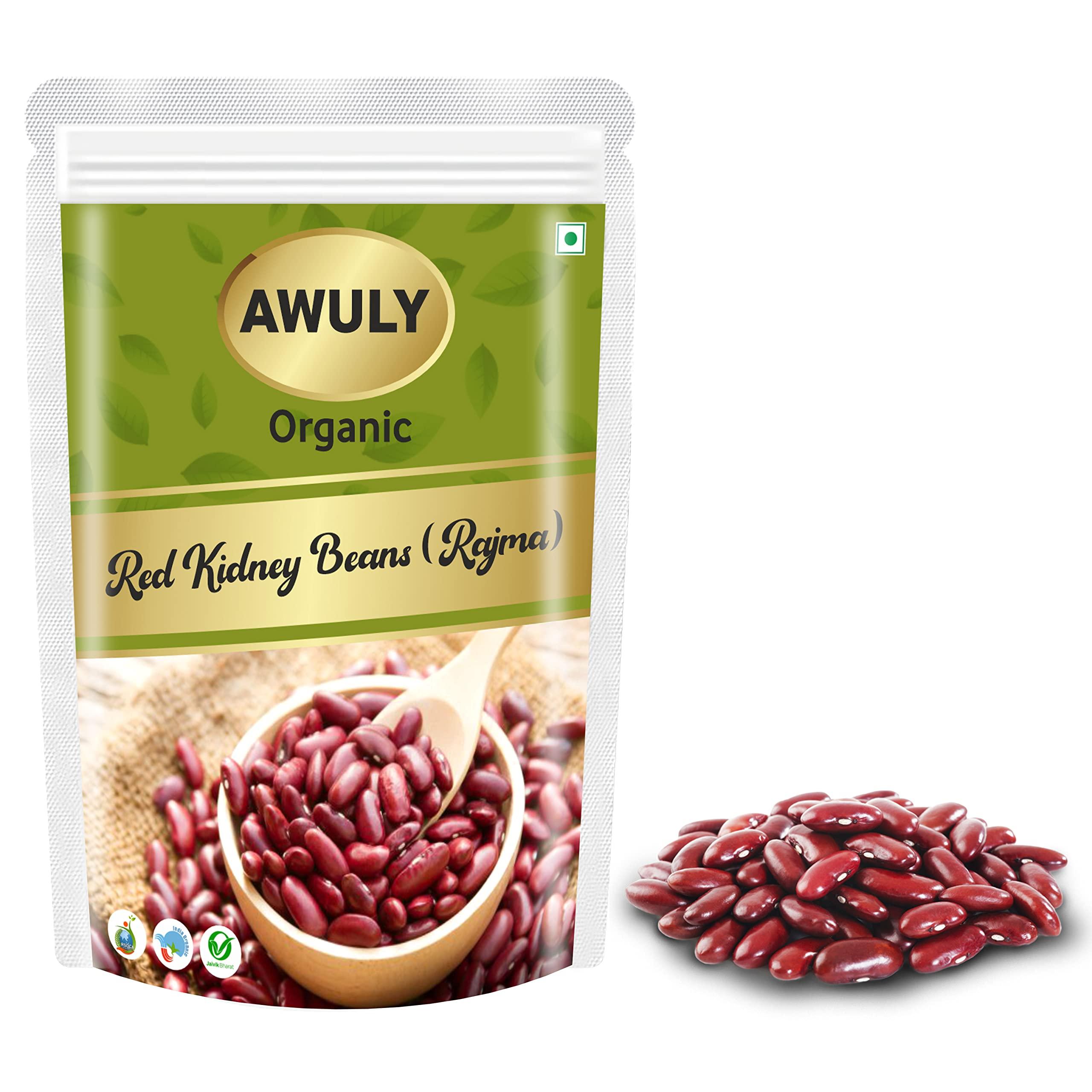 AWULY AWULY Authentic Organic Red Kidney Beans |fresh rajma raw small | Natural & Ecofriendly Packaging | Rich in Protein | No Cholesterol|No Additives (500)