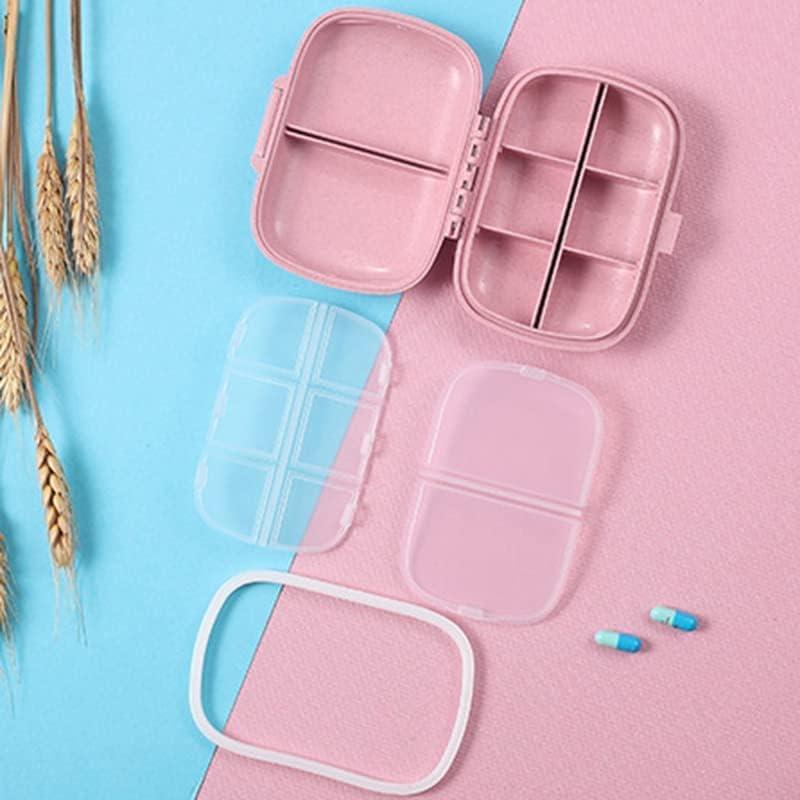 TERXA TERXA Travel Pill Organizer | 8 Compartment Pill Case | Small Medicine Storage Organizer | Portable Vitamin Holder Container | Supplements Supplies (Pack of 1,Multicolor)