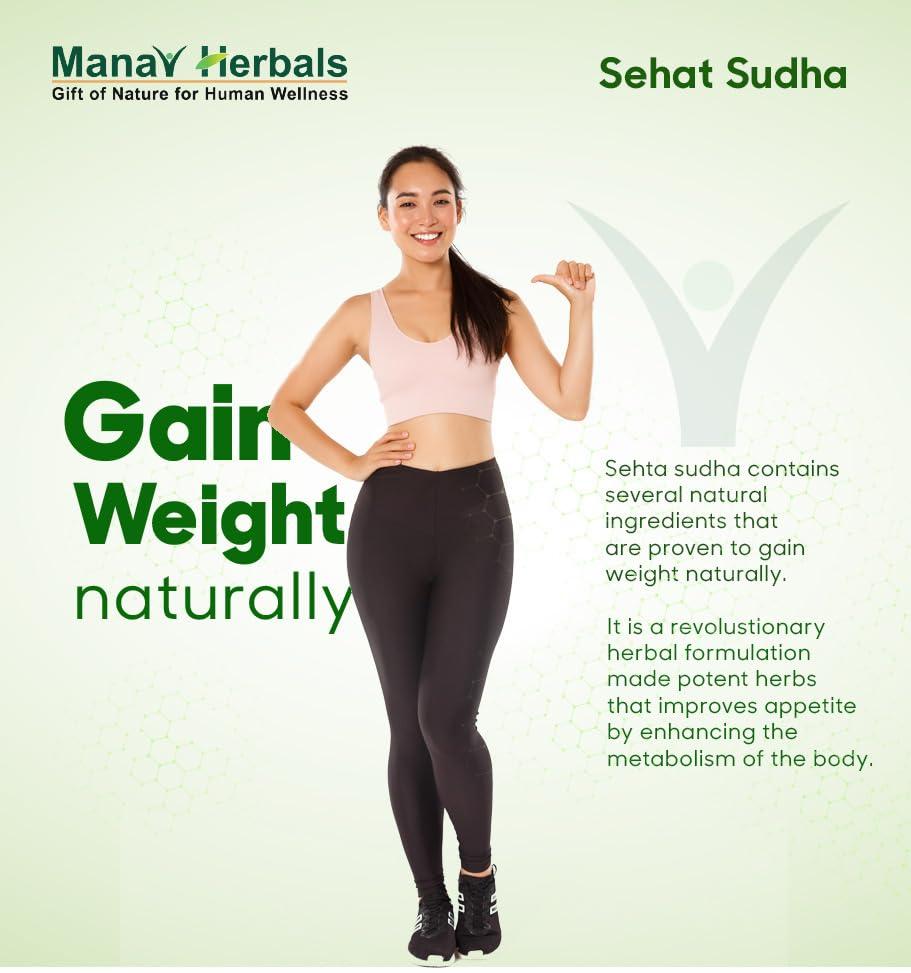 Manav Herbals Manav Herbals Sehat Sudha Ayurvedic/Herbal Powder for Naturaly Weight Gain and Mass Gain (160gm)