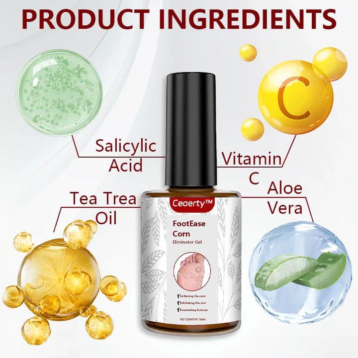 AB Company BINGEABLE Ease Foot Corn & Callus Removal Gel | Fast Relief for Hard Skin | Foot Care Treatment | (60ML)