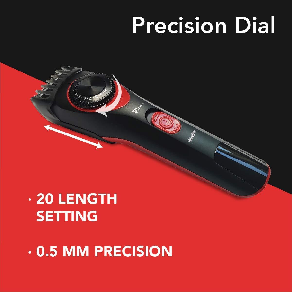 SYSKA SYSKA Ultratrim Ht700 Beard Trimmer (Black And Red),Men