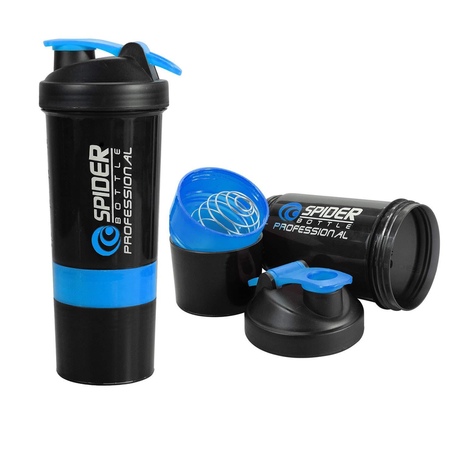 S.S.M INDIA Protein Shaker Bottle | Spider Shaker Bottle | Cyclone Shaker | Gym Shaker Bottle | Gym Shaker | Gym Bottle | Shaker Bottles for Protein Shake | Shaker 500ml (Professional Blue)