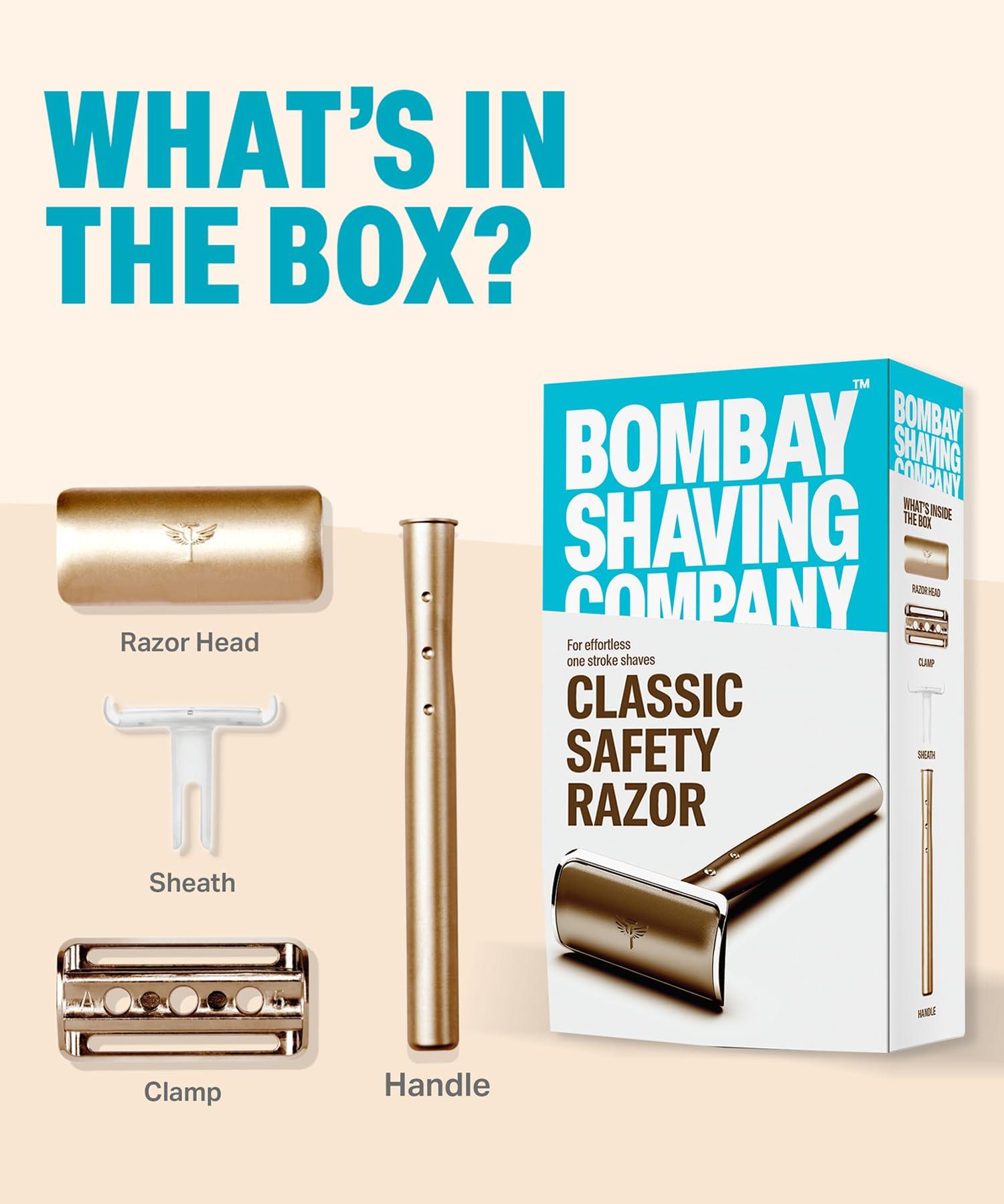 Bombay Shaving Company Bombay Shaving Company Classic Safety Razor For Men | Gifts For Men | Double Edge Safety Razor with Metal Handle