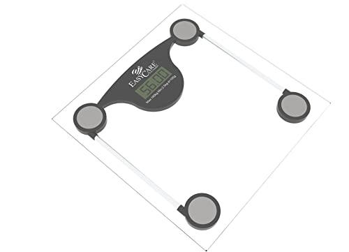 EASYCARE EASYCARE (German Tech.) Digital Glass Weighing Scale, Personal Weighing Scale for Body Weight, Electronic Bathroom Scale with Step-on Technology