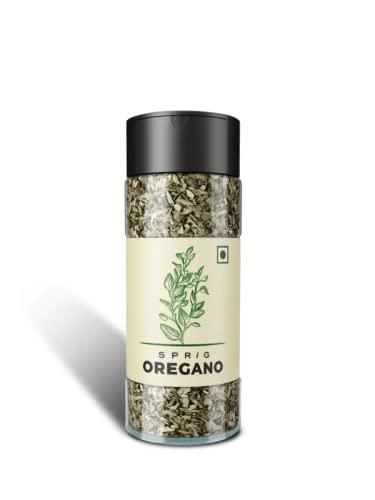 S P R I G SPRIG Oregano Herb | Oregano Seasoning for Italian Salads, Sauces & Marinades | Oregano Spice Sprinkler | Oregano Flakes for Pizzas & Pastas | No Preservatives | No Fillers or Additives No MSG | 5gm