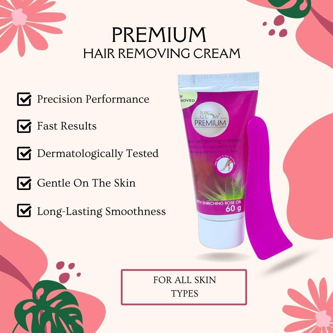 PurePINK PurePINK Organic Hair removal Cream | With No Itching Formula | No Side Effects | No Odour Pack Of 2 (60gm each)