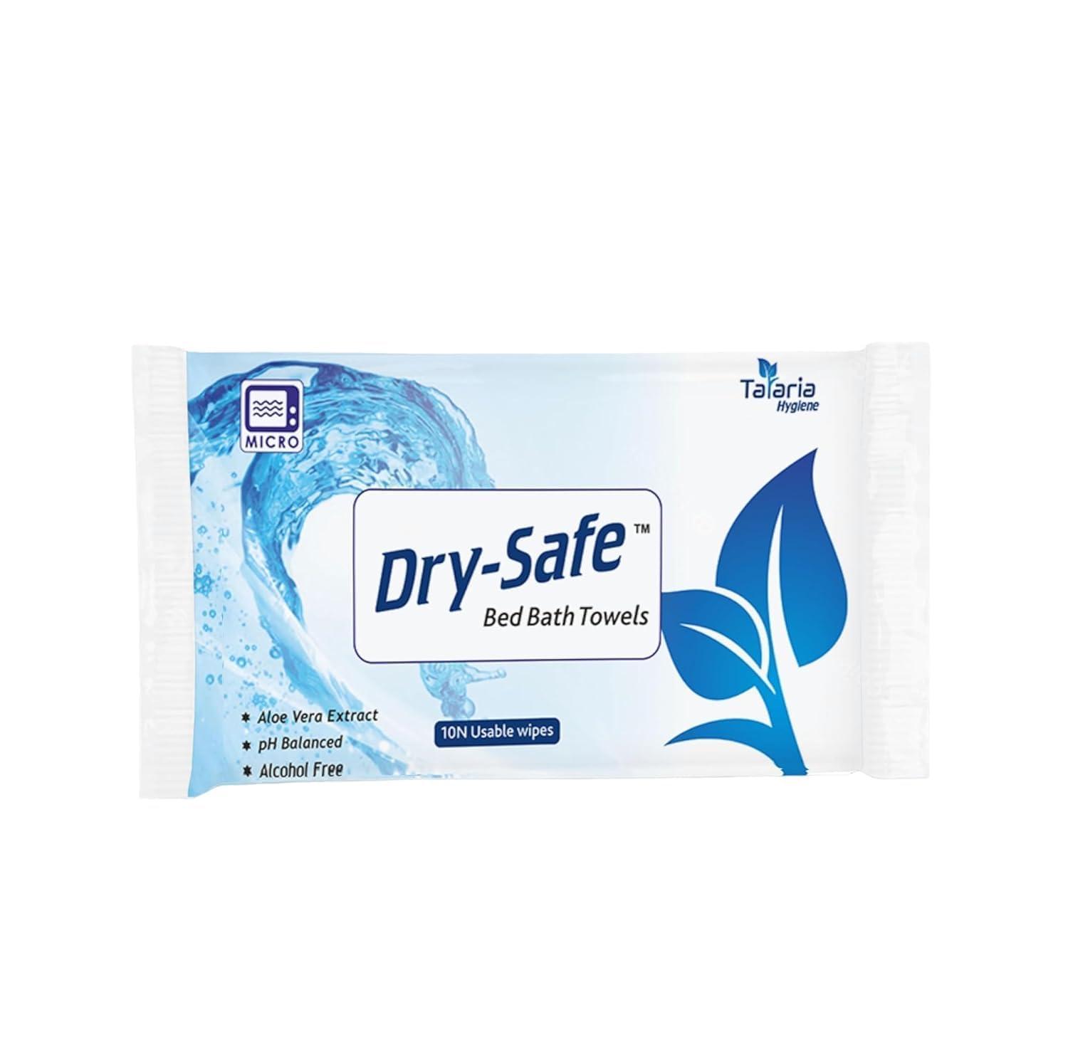 Dry-Safe Dry-Safe Bed Bath Towel - 10 Pcs Big Wet Wipes For Adults Patients Home and Travel