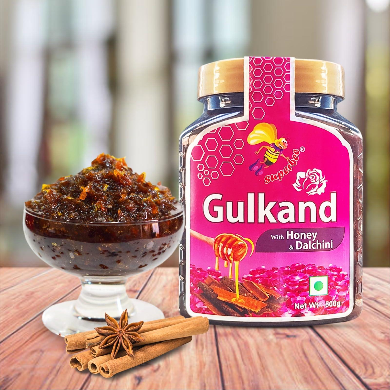 Super bee Superbee 100% Natural Gulkand with Honey and Dalchini (Cinnamon) 500gm