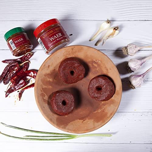 KASHMIR ORIGIN KASHMIR ORIGIN Traditional Kashmiri Masala Tikki | Waer Masala Ready to Use Tadka Masala| Mixed with Kashmiri Shallots & Kashmiri garlic (350 Gram)