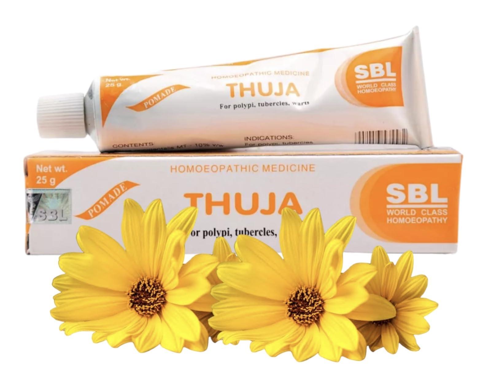 HOMOCOS SBL Thuja Ointment For Warts - Thuja Cream Homeopathic Medicine (25g)