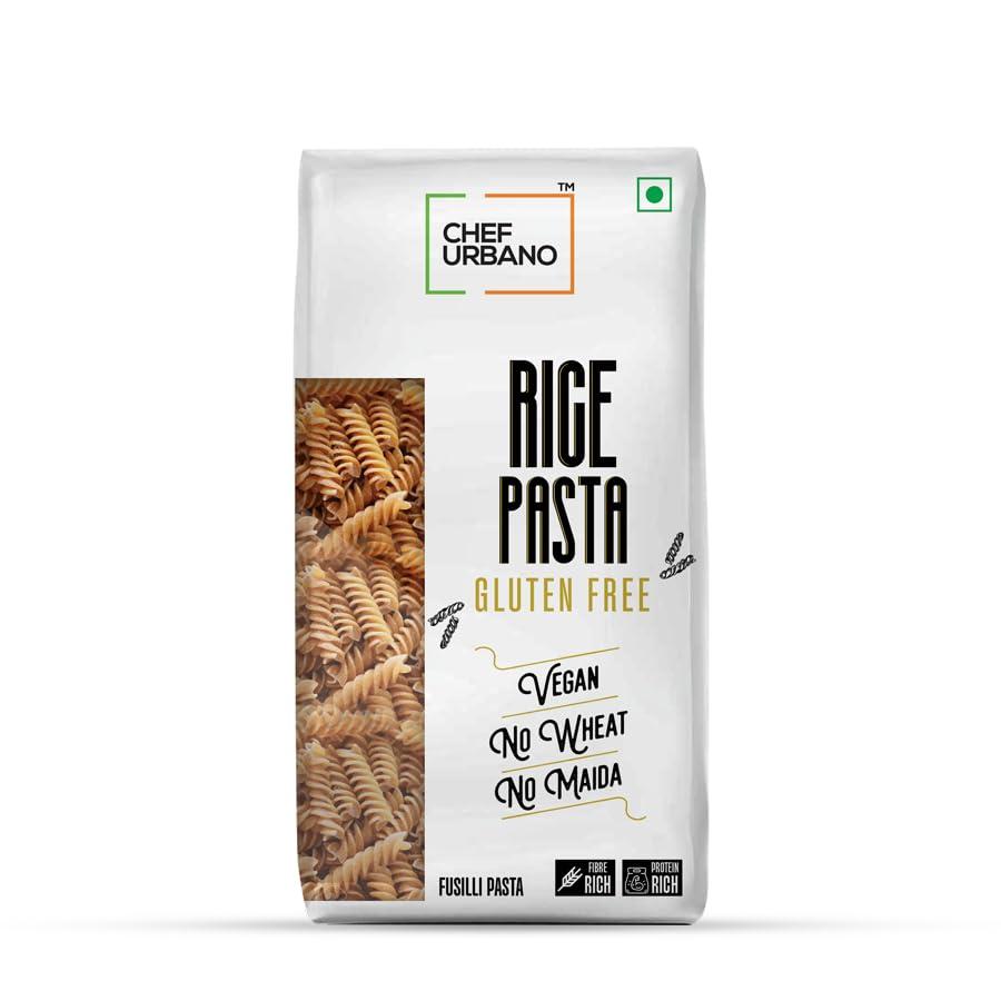 CHEF URBANO Chef Urbano Gluten Free Rice Fusilli Pasta 250 Gms| No Maida | No Wheat | No Transfat | Healthy Pasta | High Fibre | High Protein