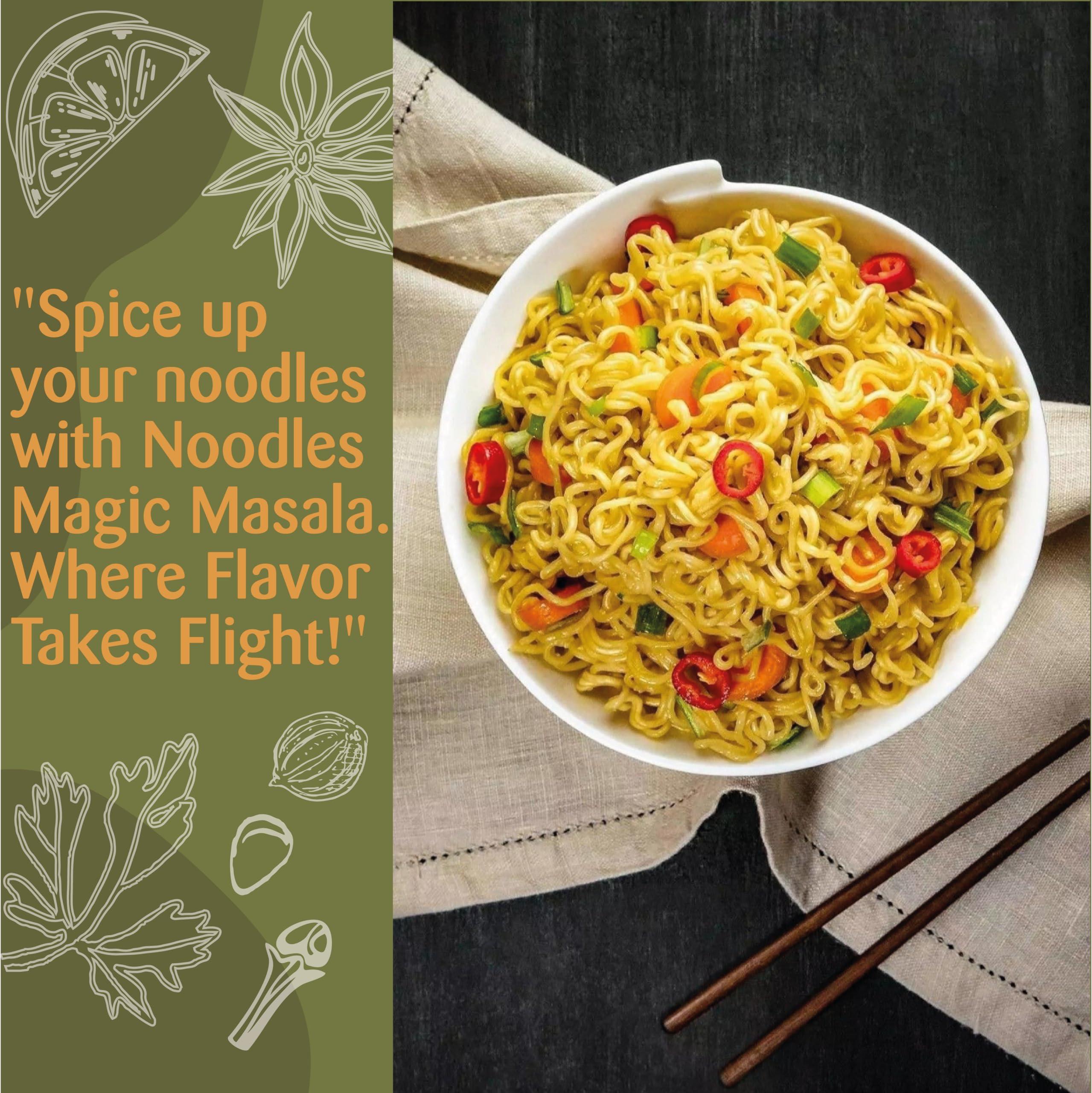 Omas Fresh Omas Fresh No Onion No Garlic Noodles Magic Mix Masala | Jain Seasoning For Instant Noodles, Sabjis, Pasta | No Additives & Preservatives | 400g