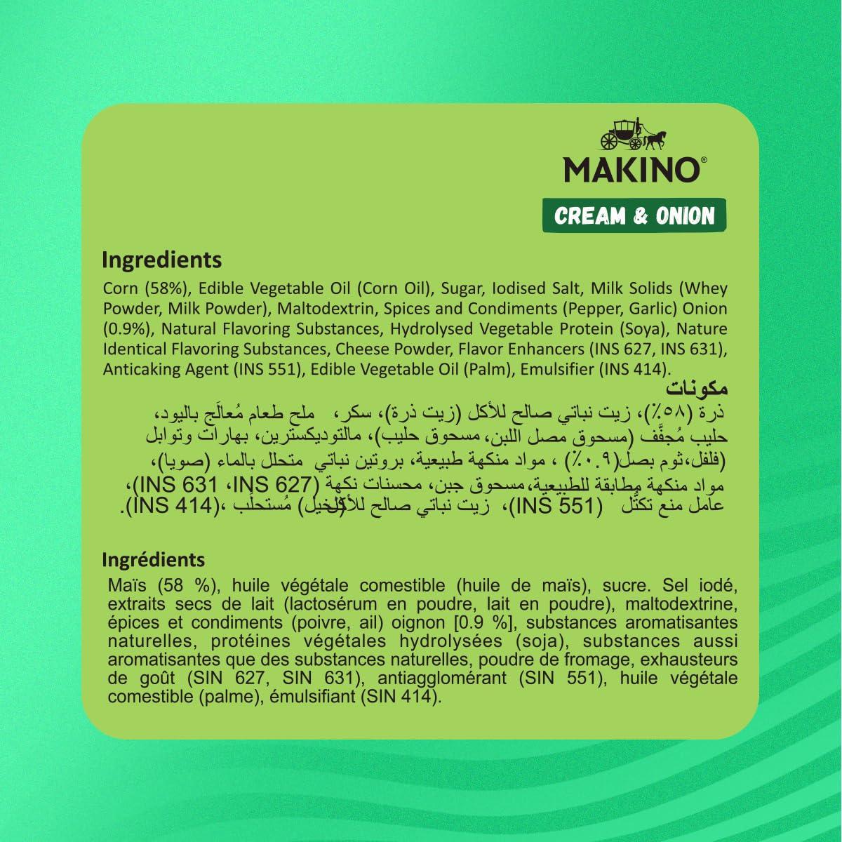 Makino Makino Assorted Corn Munch (Cream & Onion, Red Chilli Chatka)(Each 150 gm)(Pack of 3)