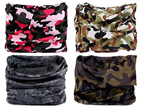 Madhavi Madhavi Headband Head Wrap Bandana Headwear Face Mask magic scarf for men & women Set Of 4
