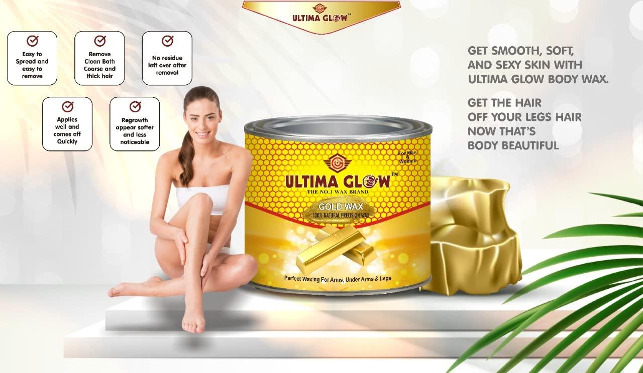 ULTIMA GLOW ULTIMA GLOW gold wax 600g Hard Wax Beans For Beauty Skin soft wax all skin