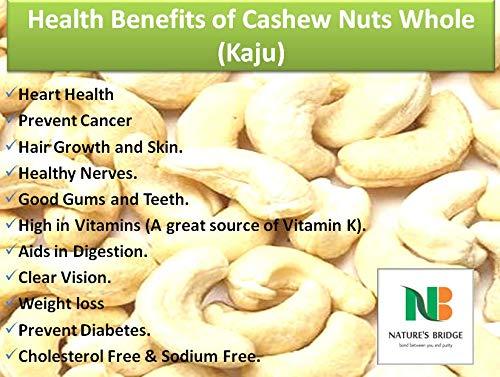 Nature's Bridge Nature's Bridge Premium Whole Cashew Nuts 400 gm / Kaju Sabut / Kaju / Jumbo Size Kaju / Cashew Nuts - 400 gm Jar Pack