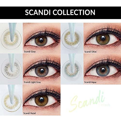 O-LENS O-LENS Scandi Light Grey - Coloured Contact Lens (Monthly Disposable, -1.75 / 2pcs / Light Grey), Natural Looking & Comfy Eye Color Lenses