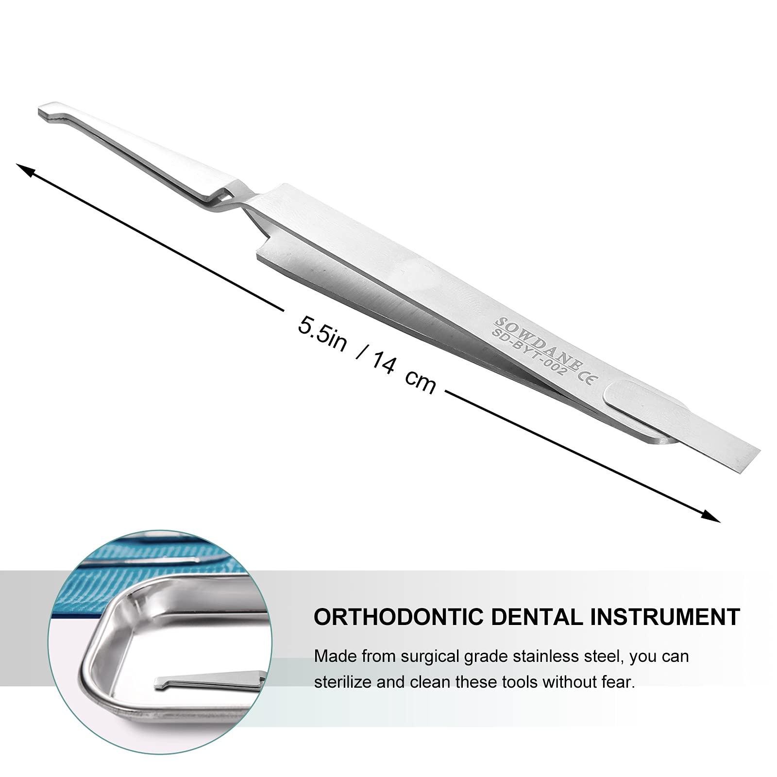 HEALLILY Orthodontic Bracket Placer Bracket Self Holder Tweezer Orthodontic Instrument