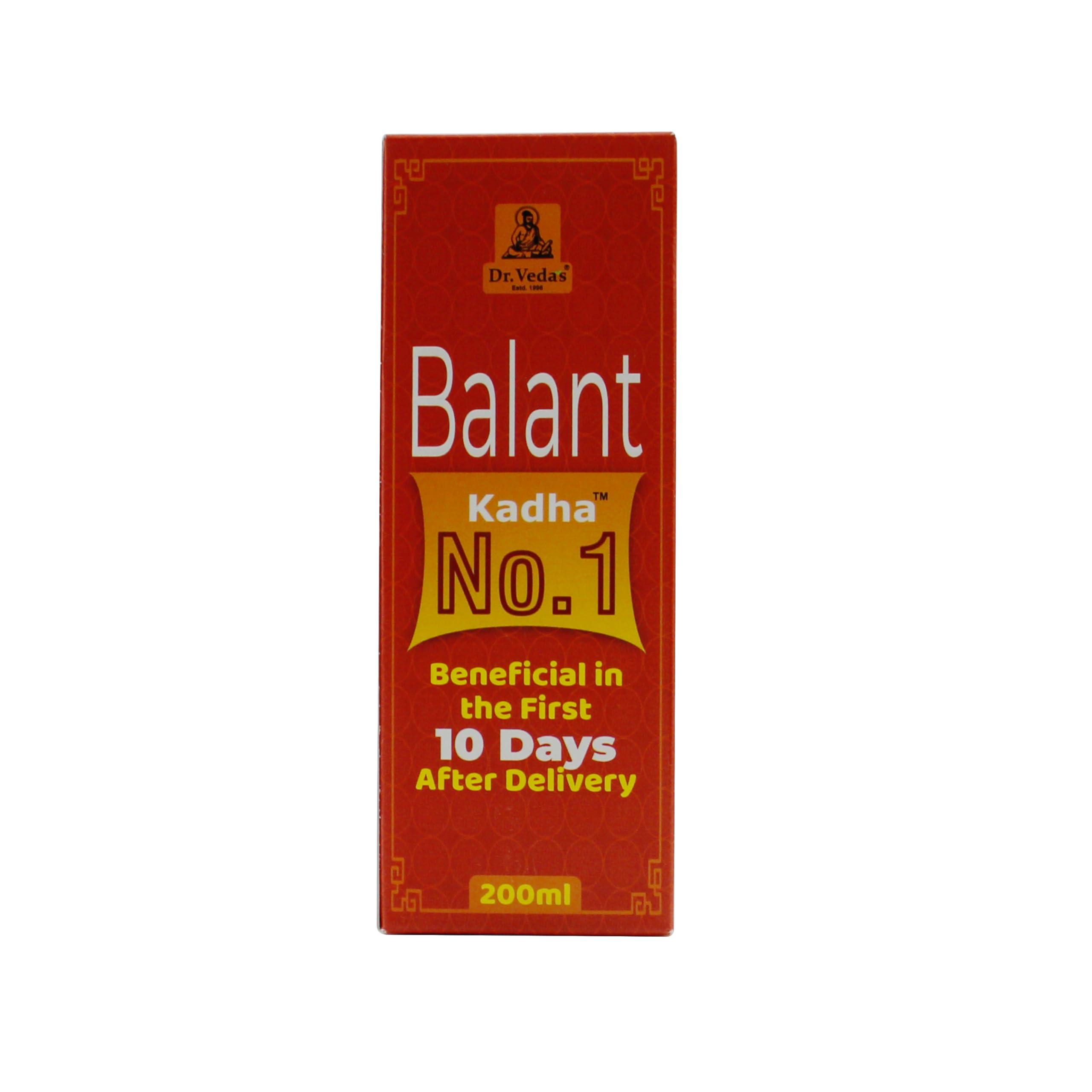 Dr. Veda\'s Dr. Veda\'s Ayurvedic Herbal Balant Kadha | Beneficial In First 10 Days After Delivery - 200ml, Pack of 4