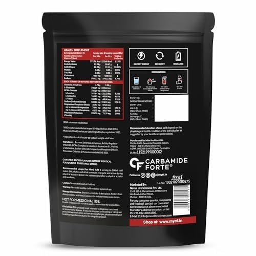 Carbamide Forte Carbamide Forte Isotonic Powder | Pre Workout Supplement For Men And Women| Instant Energy Drink for PreWorkout | Electrolytes Powder with added BCAA & L Glutamine - Litchi Flavour - 500g (Pack of 1)