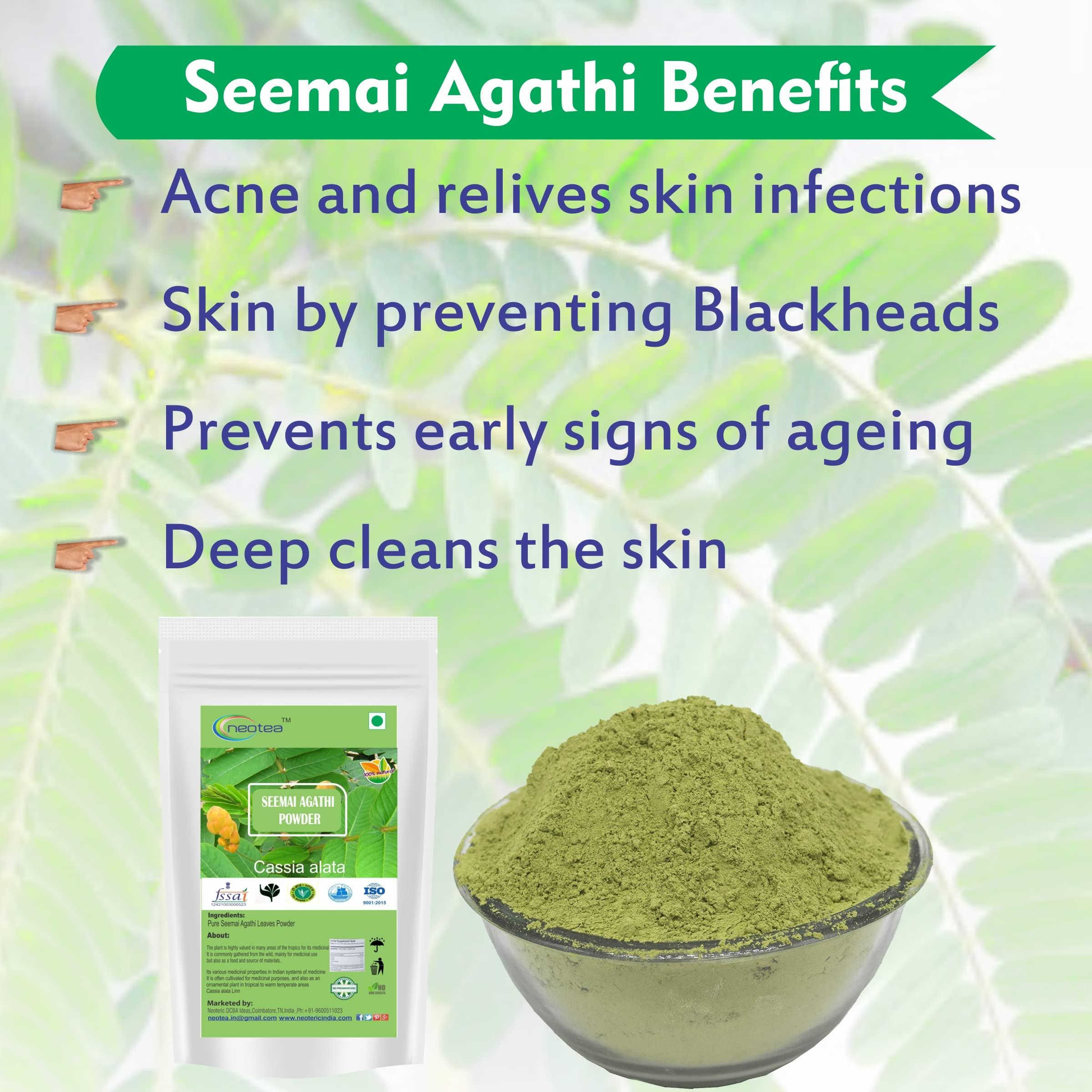 neotea Neotea Seemai Agathi Powder Agathi Keerai Powder | Hummingbird Sesbania | Alata Cassia | Alata Leaves Powder | Agasti | Agastya | Bak Phul Leaves Powder | Dirghaphalaka Powder 500 Gm Pack of 1