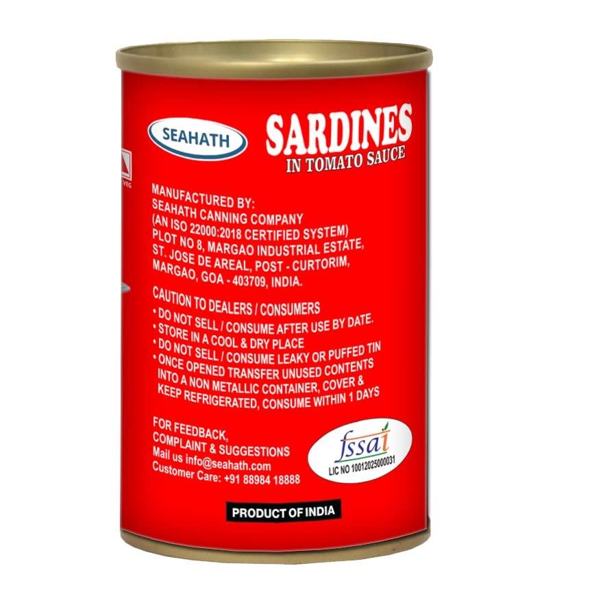 Seahath Seahath - Canned Sardines in Tomato Sauce, 155g (Pack of 36)
