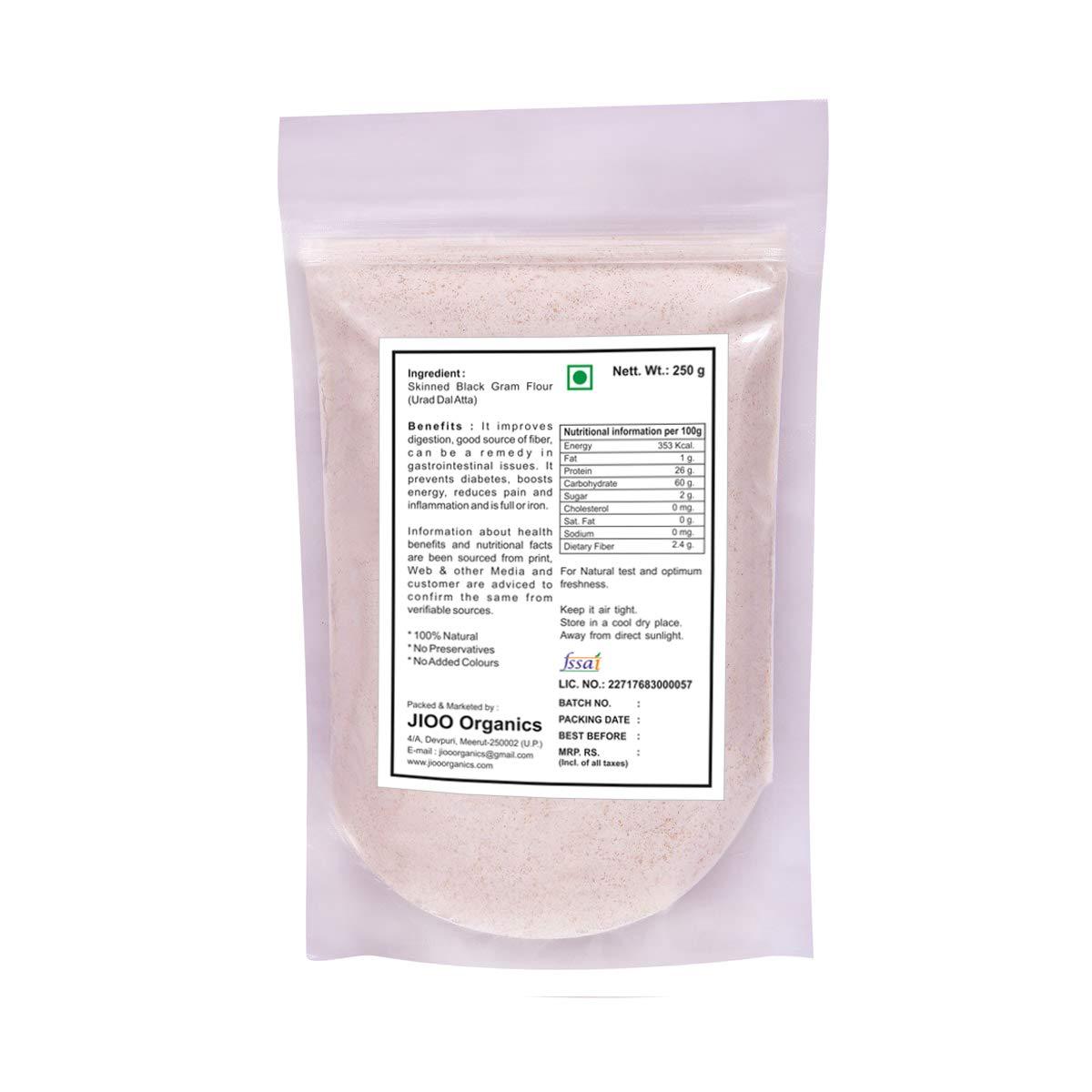 Jioo Organics Jioo Organics Black Gram Flour | Little Millet Flour | Urad Dal Atta | (250 Grams)