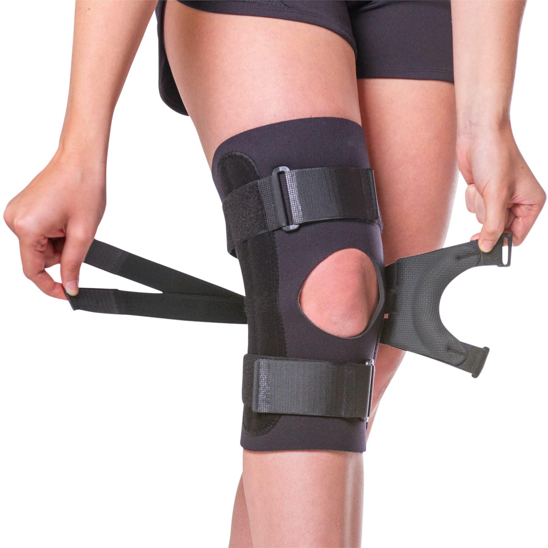 BraceAbility BraceAbility J Patella Knee Brace - Lateral Patellar Stabilizer with Medial and J-Lat Support Straps for Dislocation, Subluxation, Patellofemoral Pain, Left or Right Kneecap Tracking (3XL)