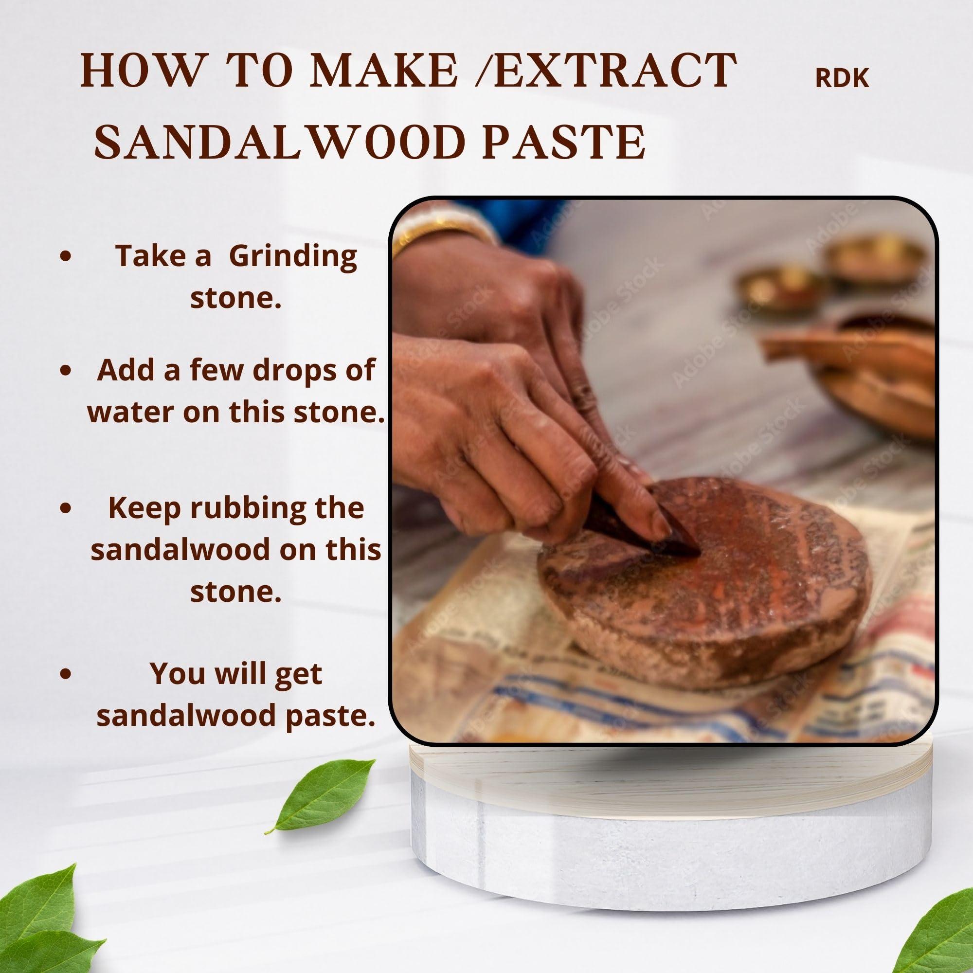 RDK RDK Sandalwood Sticks Scented Processed Natural Chandan Wood Lakdi for Pooja Tilak Havan & Beauty (20-30 Grams) Pack of 2