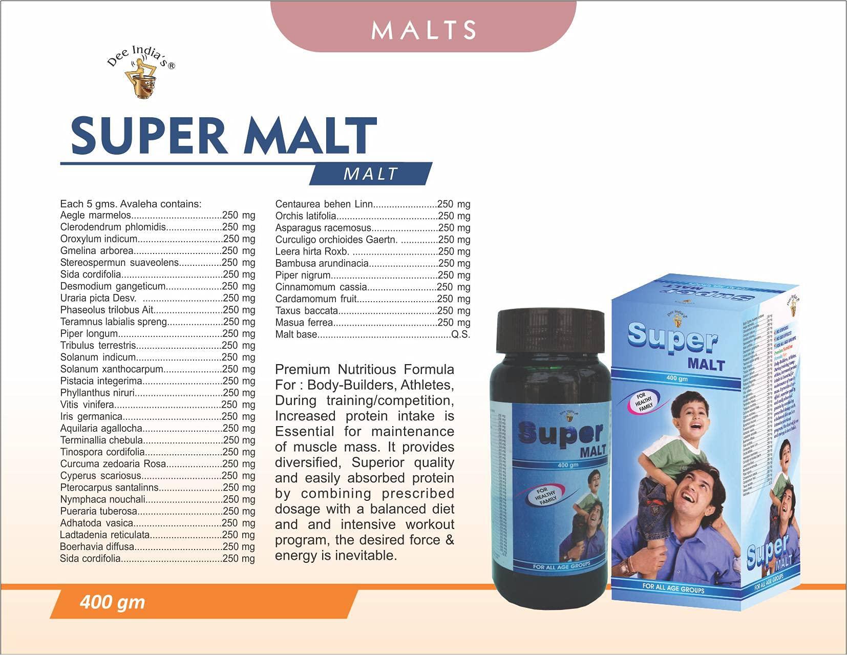 DEE INDIA HARBAL Super Malt 400 gm