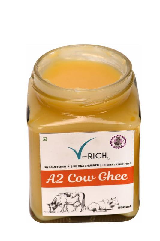 V-Rich A2 Desi Cow Ghee (250ml)