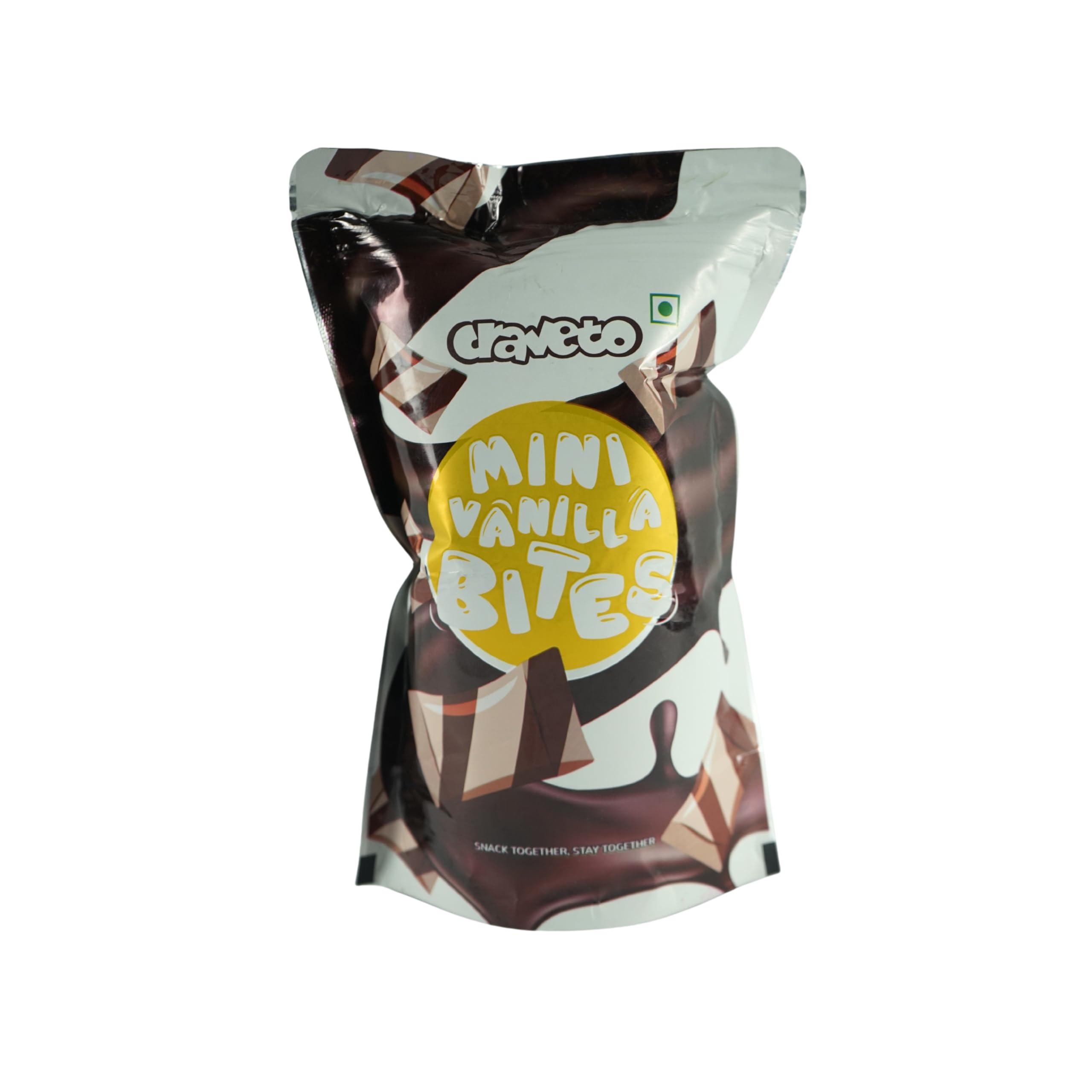 Craveto Craveto Vanilla Wafer Bites | Vanilla Cream Filled Pockets| 75g