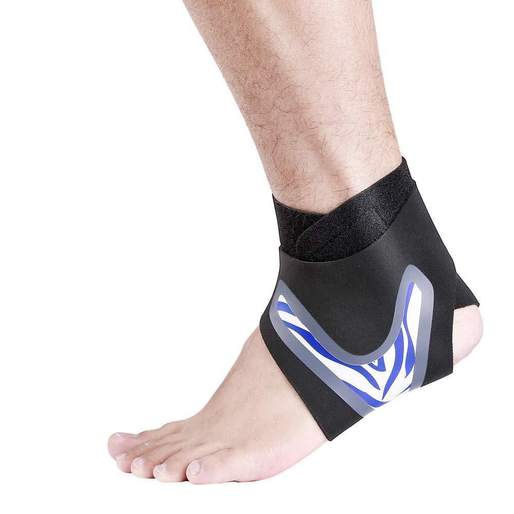 KKmoon-1 One Pair Unisex Ankle Support Brace Foot Bandage Sprain Prevention Stretchable Adjustable Sports Fitness Foot tection Ankle Guard