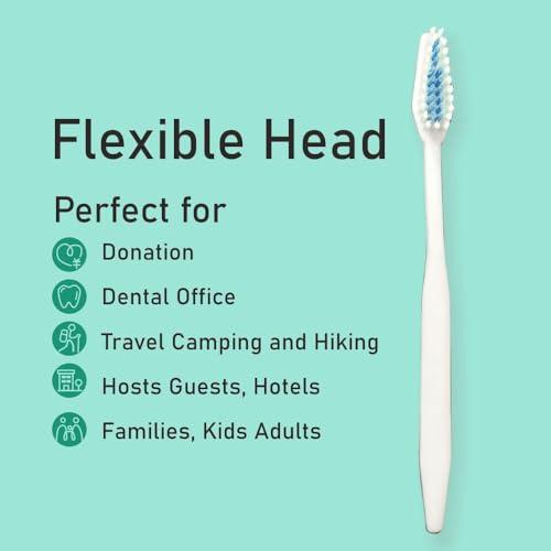 Old Tree Old Tree Bulk Hotel Toothbrush Set (500 Pcs, White) Perfect for Hotel Accessories | Hotel Amenities | Guest House Kit | Toiletries Kit | Clubs | Hotel |Travel Use | White Toothbrushes (Without Cover)