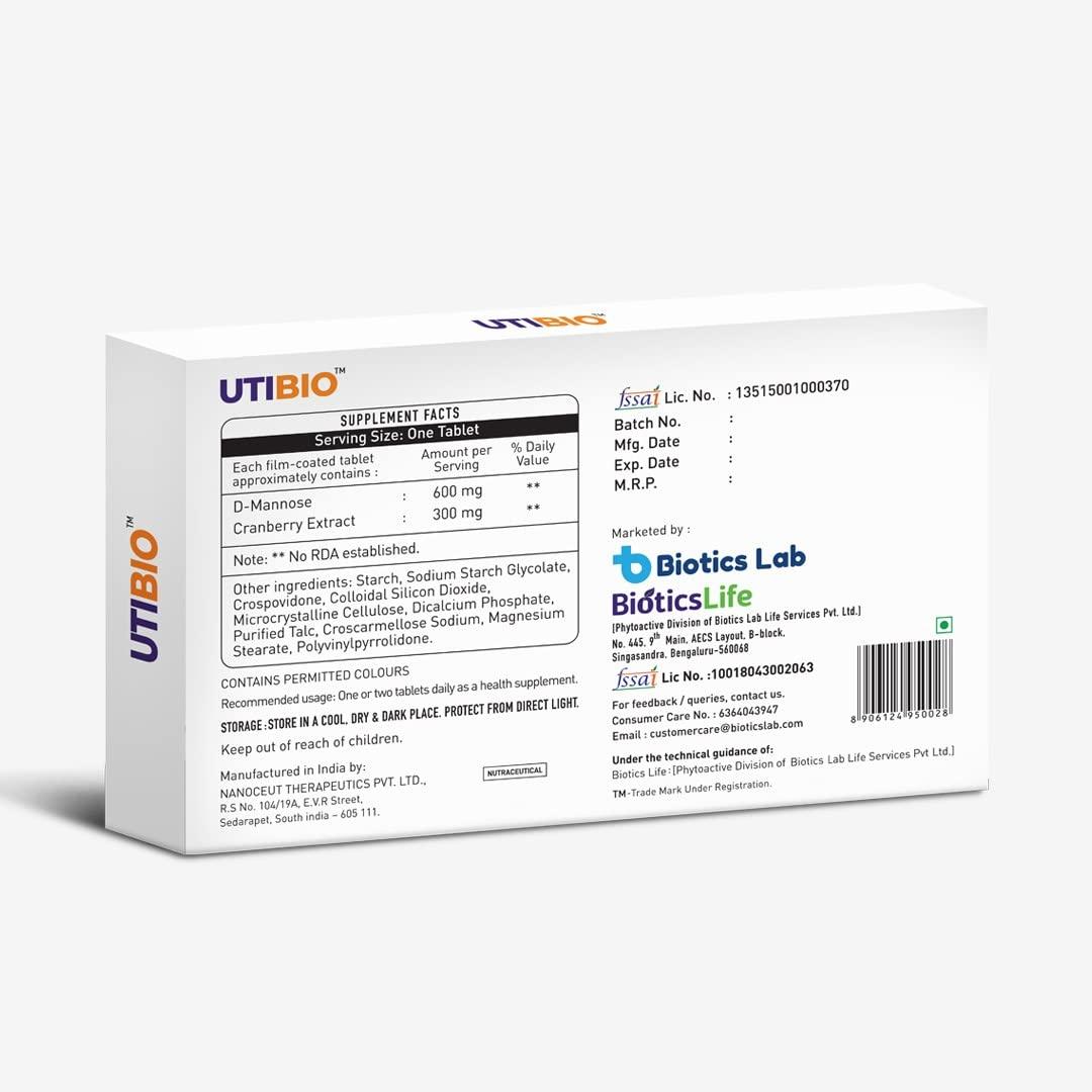 BIOTICSLIFE BIOTICSLIFE Utibio Tablets, Pack of 60