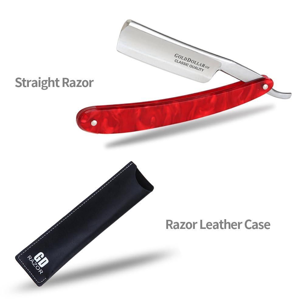Gold Dollar GOLD DOLLAR Straight Edge Razor Men Without Stabilizer Barber Straight Razor With Acrylic Handle Shaving Safety Razor